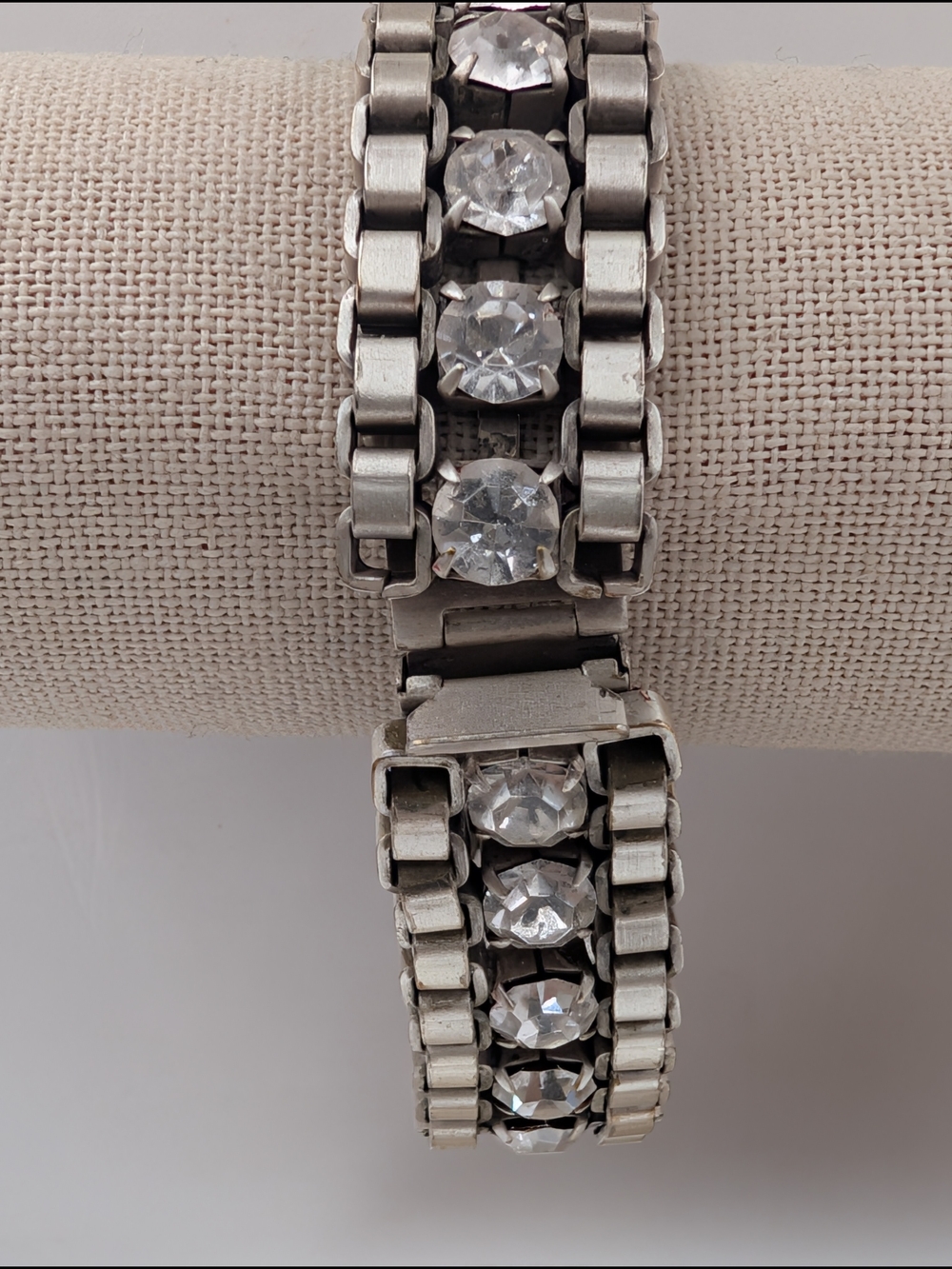 Loren Hope Carly Silver-Tone Bracelet with Clear Crystals 0103 - Picture 3 of 8